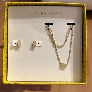 Kendra Scott Gold Layered Necklace with Opal Accent